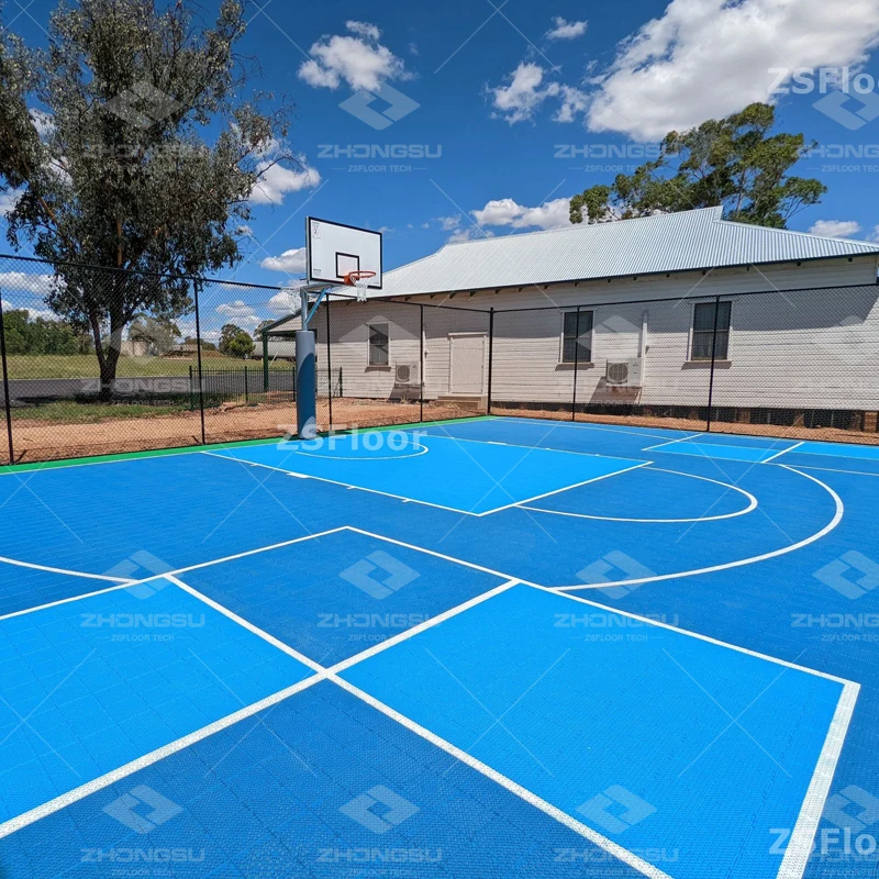 Basketball Court and Pickleball Sports Flooring Interlocking Outdoor Sport Tiles