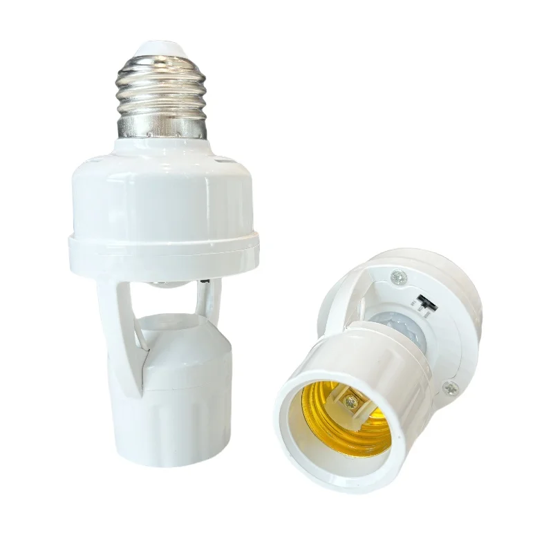New cable-free E27 screw human body induction lamp holder 220V delay adjustable intelligent induction lamp holder switch
