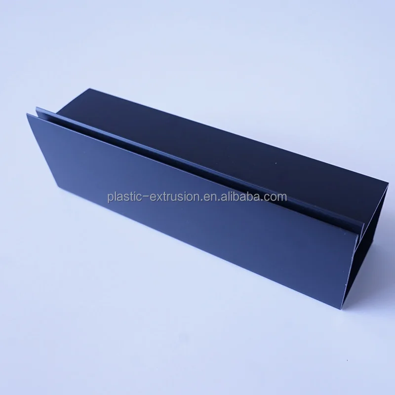 Square Black PVC Pipe Extrusion Air Ventilation PVC Duct Profile Customized pvc colorful plastic  square pipe