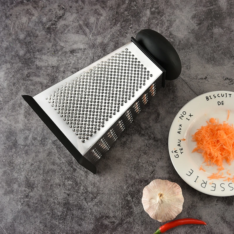 Premium 4 Sides Nonslip Base Stainless Steel Fruits Vegetables Box Grater