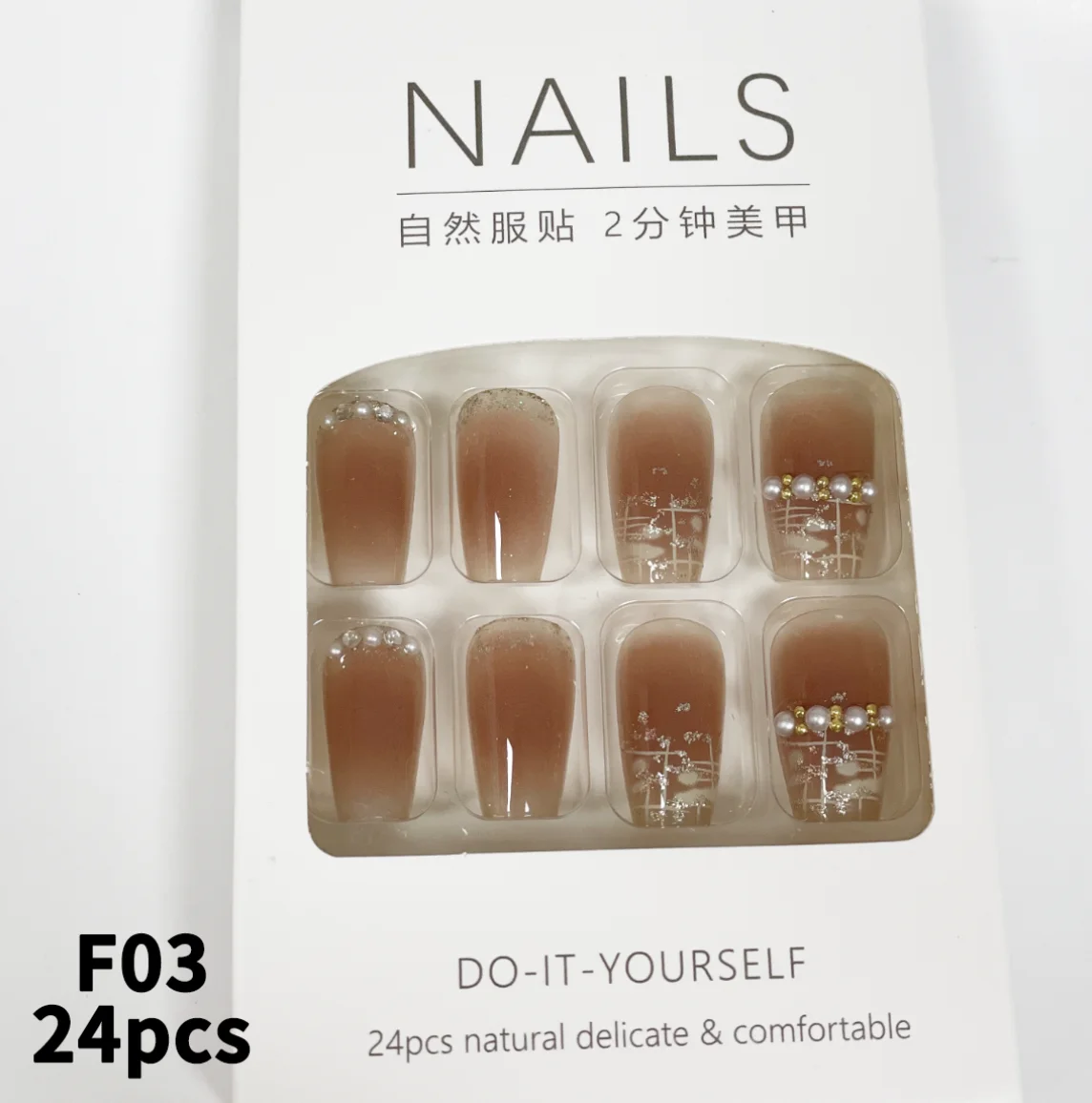 2024 Hot Trend Press On Nails wholesale Reusable Acrylic False Nails Custom Luxury Bling Stones Press On Nails
