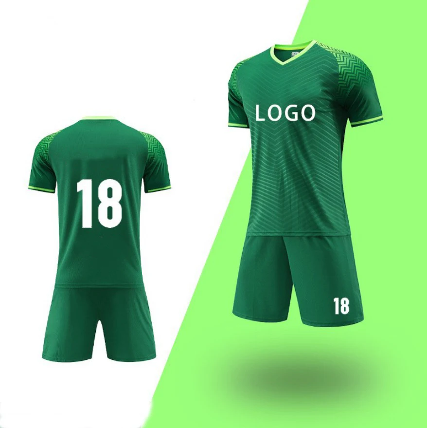 Custom High Quality Men Sports Football Soccer Shirt Shorts 2 Pieces Wear Quick Drying Breathable Tracksuits Sports Set