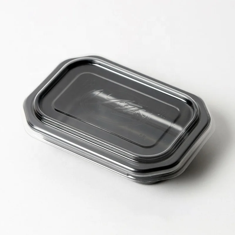 CPET disposable white/ black plastic microwave safe baking food container airline meal packaging tray with lid
