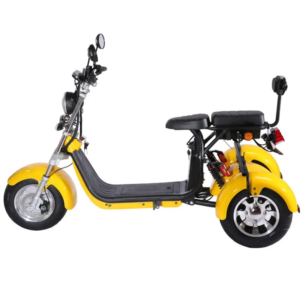 Yidegreen Scooter Three Wheels Big Tire Trike Atv Adult Tricycle Citycoco 3 Wheel Electric Scooter 1500W/2000W EEC Certificate