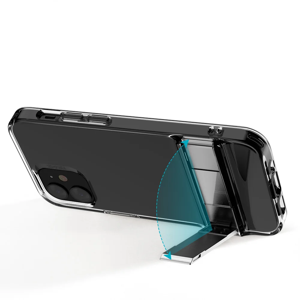 
ESR Hot Sale Metal KickStand Military Grade for iphone 12 iPhone case with flexible bumper protective phone cover 
