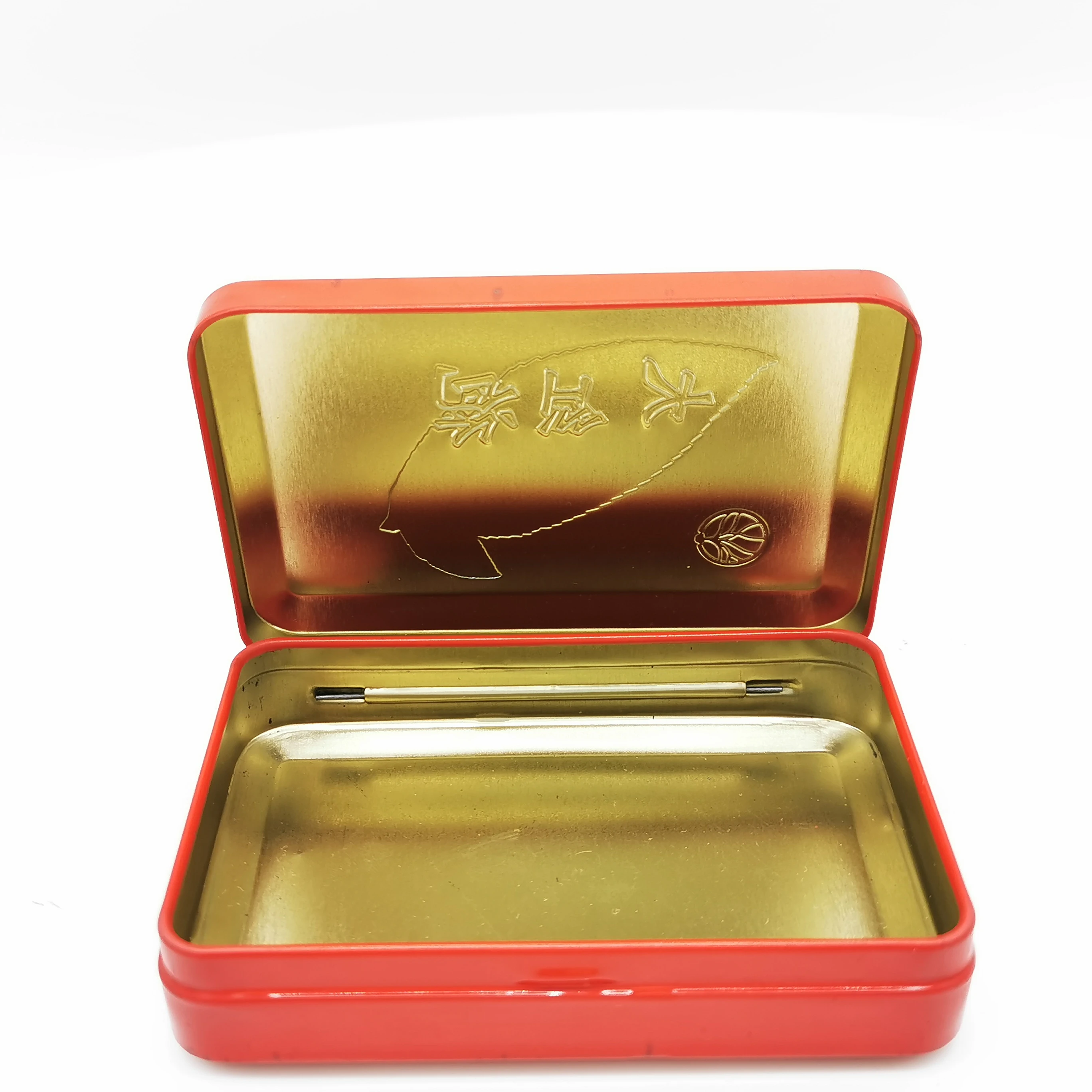 High-quality rectangular cigar tin box customized design cigarette /tea metal box with hinge