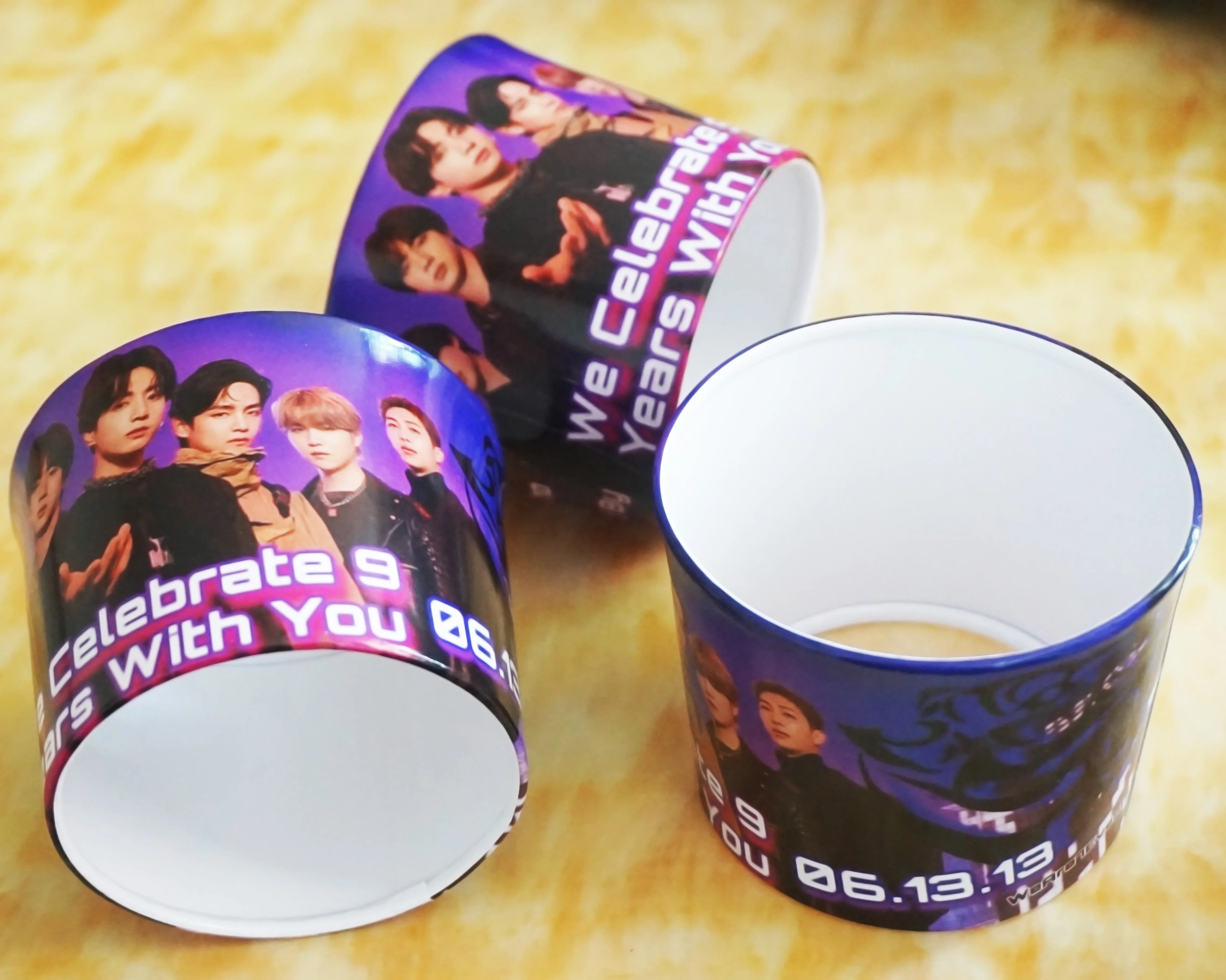 Eco-friendly Korea Popular Thick Cardboard Paper Coffee Custom Air Holder Cup Sleeve Kpop