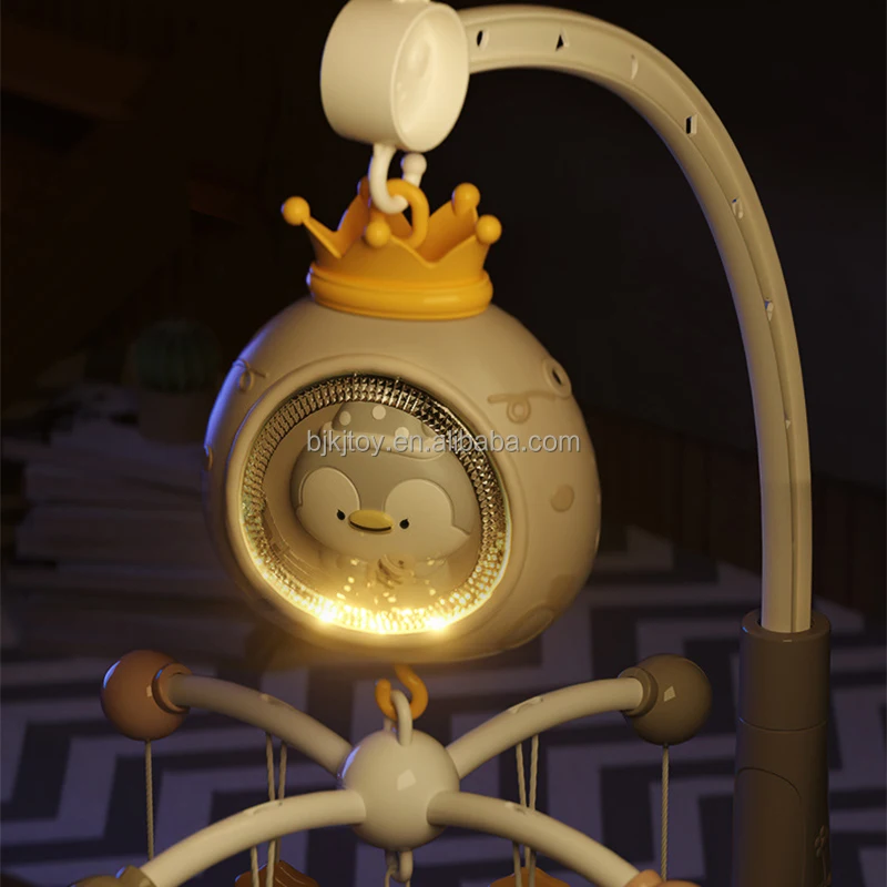 Sleep Music Soothe Restless Emotions Baby Bed Bell Toy Plastic Crib Hanging Baby Music Bed Bell Baby Mobiles Musical
