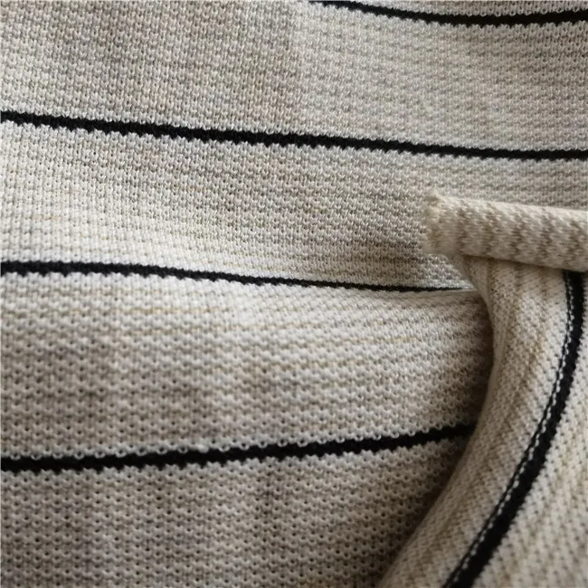 100%Cotton Feeder Stripe Pique Fabric