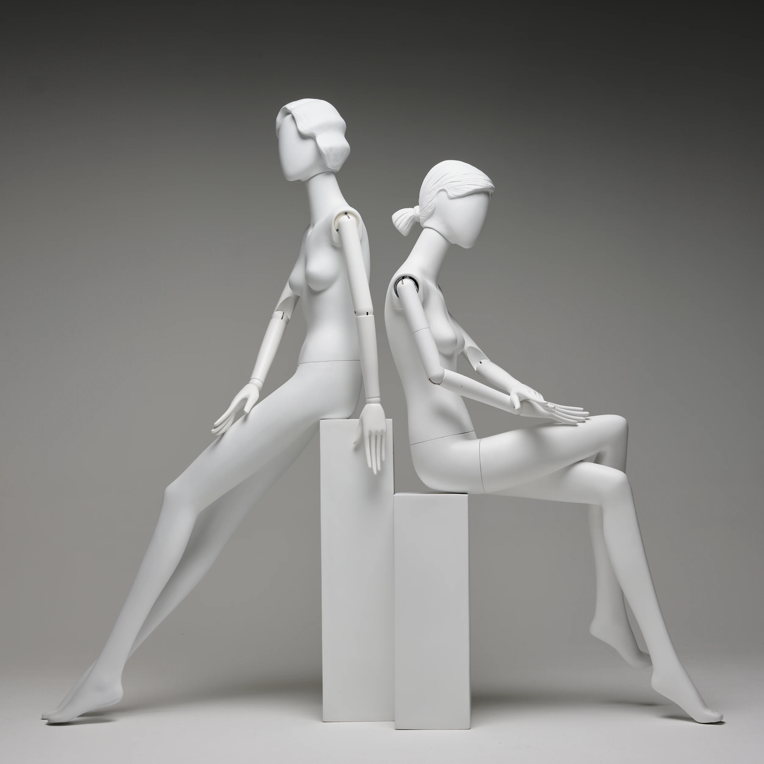 LTS Fashion female full body mannequin sculpture hair head tall woman mannequin Group Fiberglass Mannequin