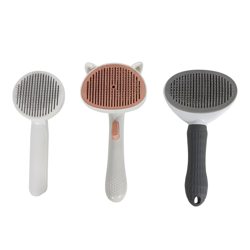 Pet Hair Grooming Pet Brush Comb Remover Shedding Slicker Self Cleaning Cat Hair Brush