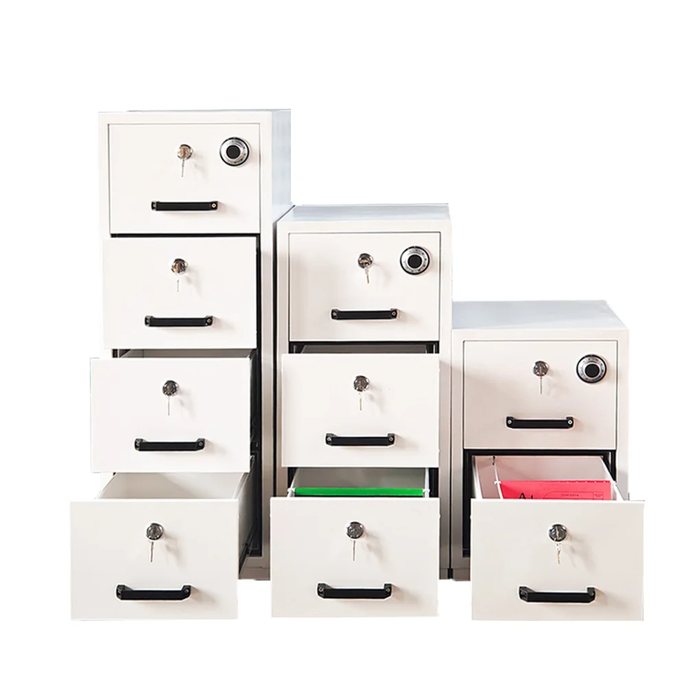 Metal 4 Drawer Fireproof File Cabinet Steel 4 Drawer File Cabinet With Lock Vertical File Cabinets