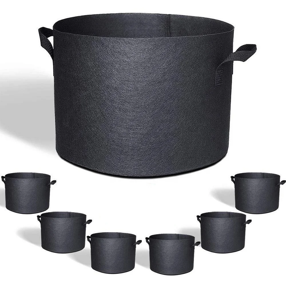 Free sample 1/2/3/5/10/20/30/40/50/100/200/300 gallon All Size Non woven Fabric Pots nursery bags plants black uv grow bag