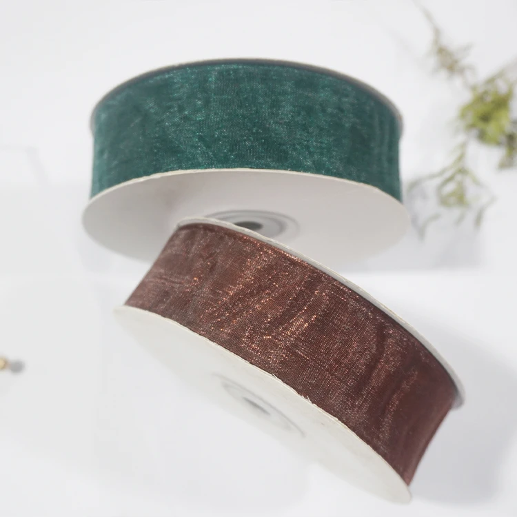 Manufacturers Wholesale Chiffon Organza Ribbon Transparent Ribbon Gift Wrap Flower Ribbon