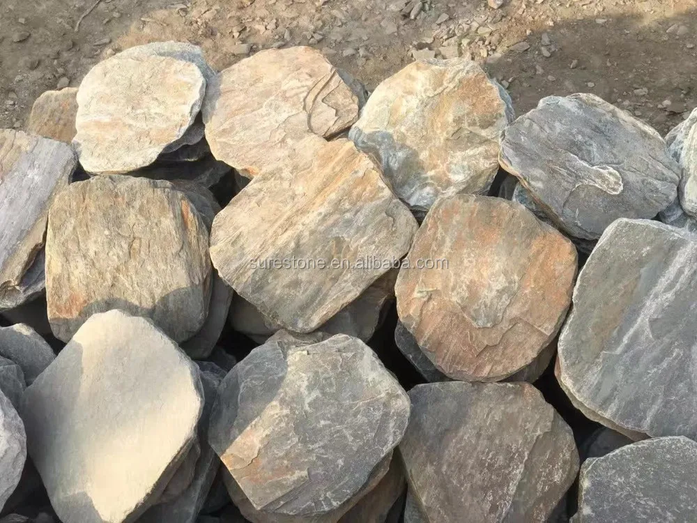 High quality cheap natural landscaping slate rock garden stepping stones lowes
