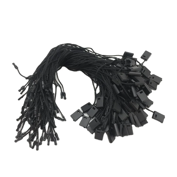 100pcs Black color  common hangtag string for Garment