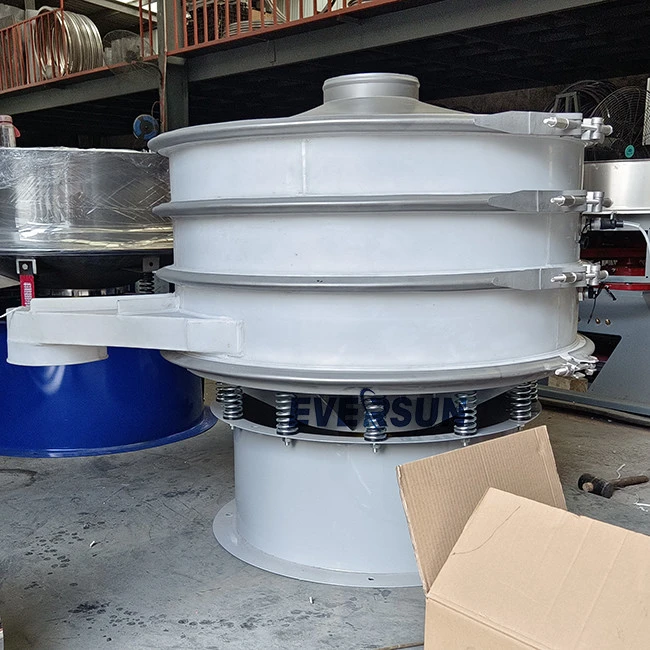 All carbon steel stainless steel connected vacuum feeder powder particle rotary sieve machine