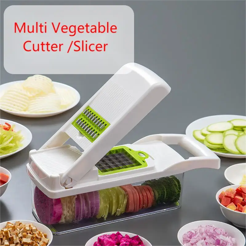 Amazon Top Seller Kitchen Accessories 12 in 1 Food Dicer Onion Veggie Chopper Mandoline Slicer Multifunctional Vegetable Cutter