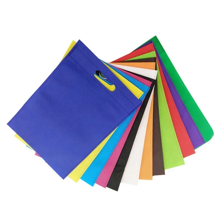 Hot selling biodegradable non woven reusable d cut storage shopping bag