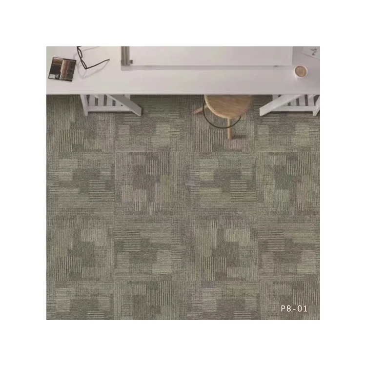 Hotel Luxury Polypropylene Nonslip Commercial 50*50 Lichen Manufacture Carpet Tile