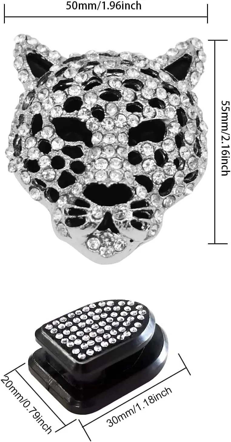 Crystal Leopard Car Air Fresheners Vent Clips  Car Interior Decor Bling Car Accessories