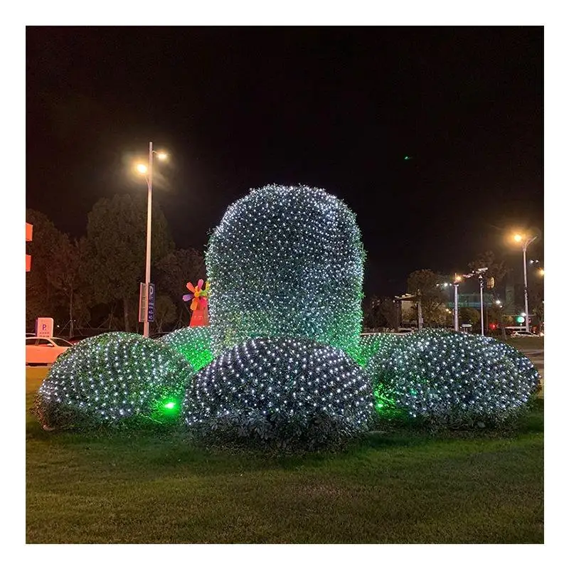 Waterproof Fishing Net Lamp 200 LED Outdoor Star Lights Factory Spot Christmas Holiday Decoration for Project Lighting