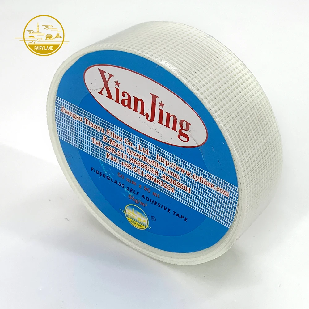 XIAN JING Factory High Tensile Strength Very Sticky  153m Length Road Reinforcement Fiberglass Mesh