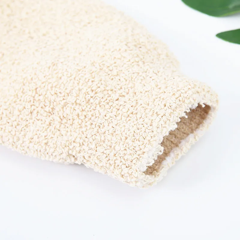 Eco Friendly Natural Bamboo Fiber Bath Exfoliating Glove Bathing Spa Glove Brush Scrub Glove Mitt For Shower