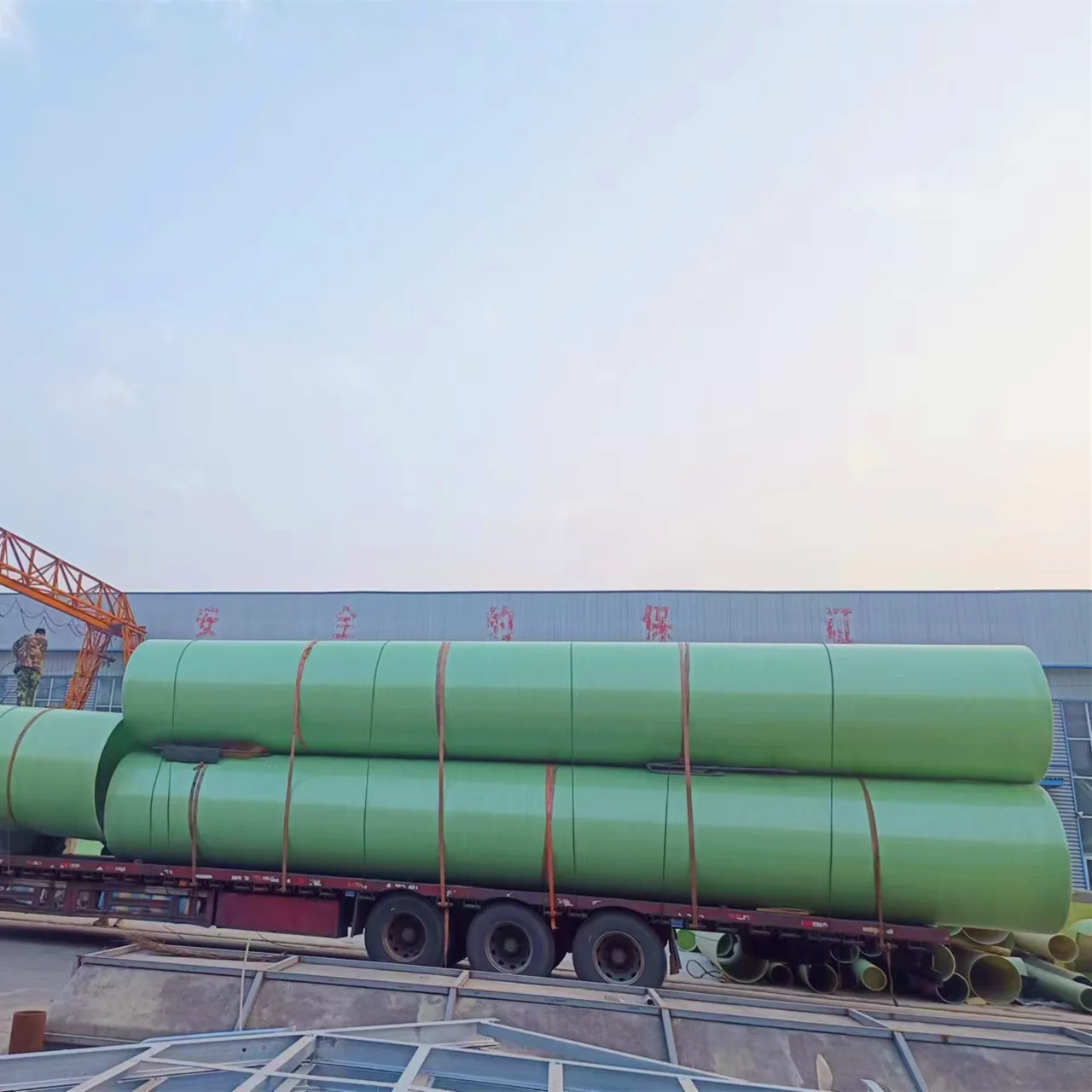 DN50  DN100 Fiberglass Reinforced Cable Protection Pipe Power Alkali-Free FRP Pipes