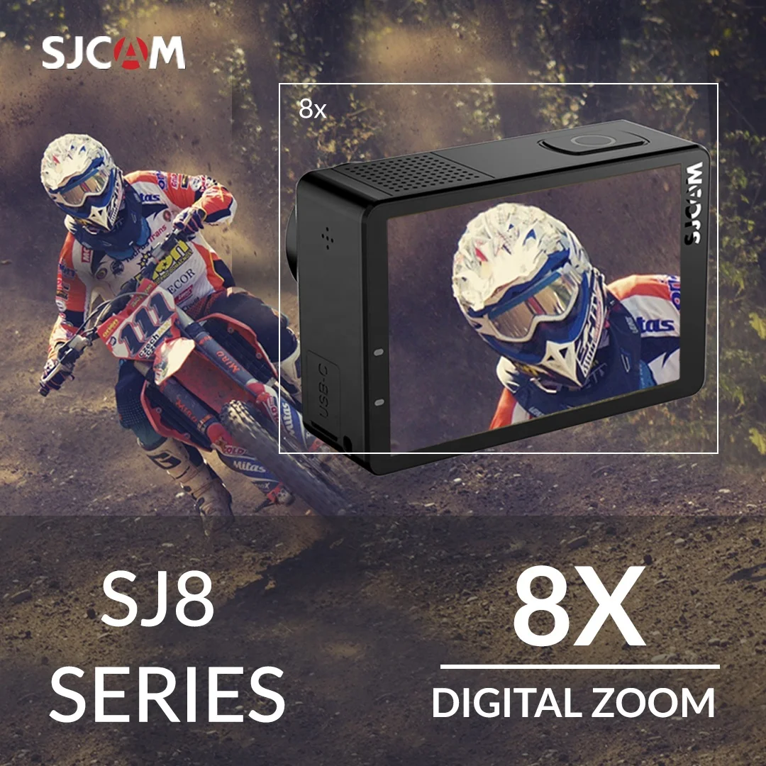 Yutuber camera SJ8PRO SJCAM camera supporting live stream with real 4K resolution  7G lens wifi 5G