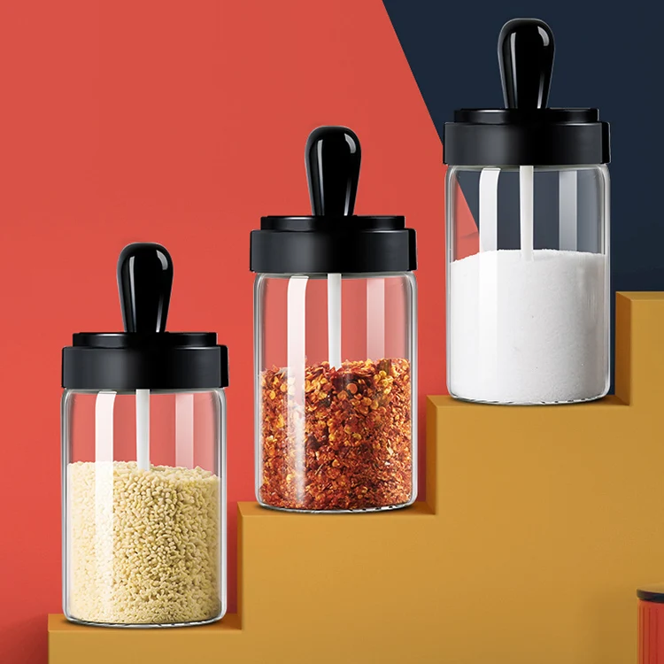 cheap Kitchen Glass Seasoning Spice Jar Glass Bottle Jar Box
