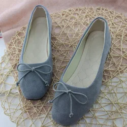 CLS019 korean branded butterfly knot campus casual fancy flat women shoes