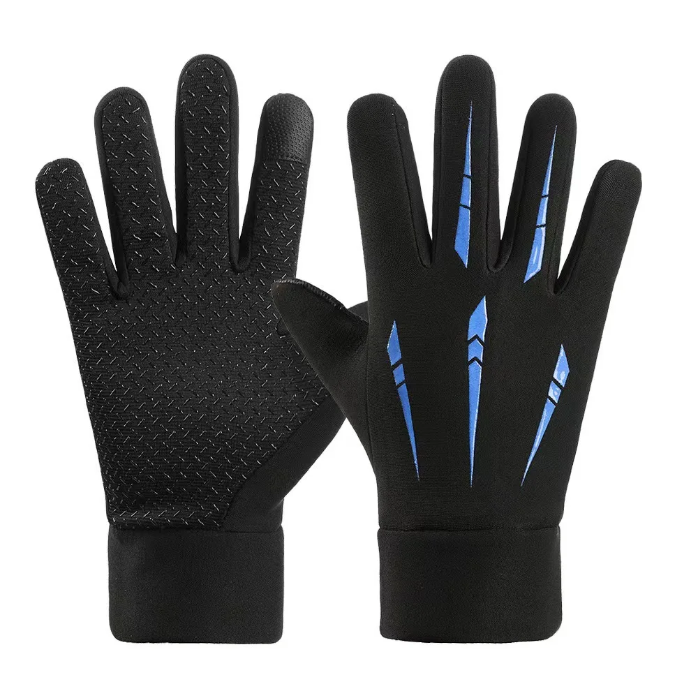 Windproof and waterproof motorcycle winter cold resistant riding full finger gloves