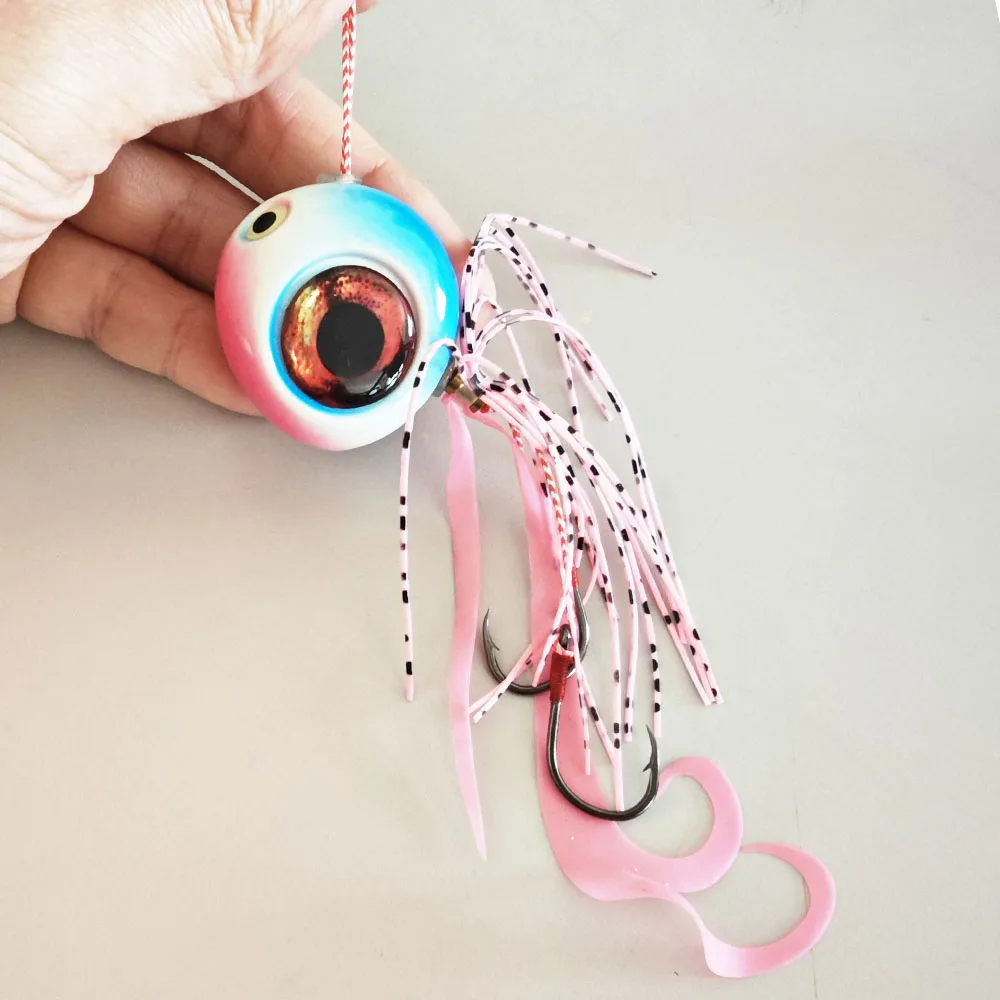 Alpha Luminous Slide Jig Round Lead Snapper Grouper Sea-bream Jigging Head Metal Speed Fishing Lures Inchiku Jigs