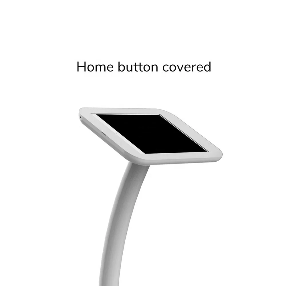 Art Lockable Floor Stand For iPad 10.2 inch 9th 8th 7th Gen Security Enclosure Home Button Covered Charging Tablet In Enclosure