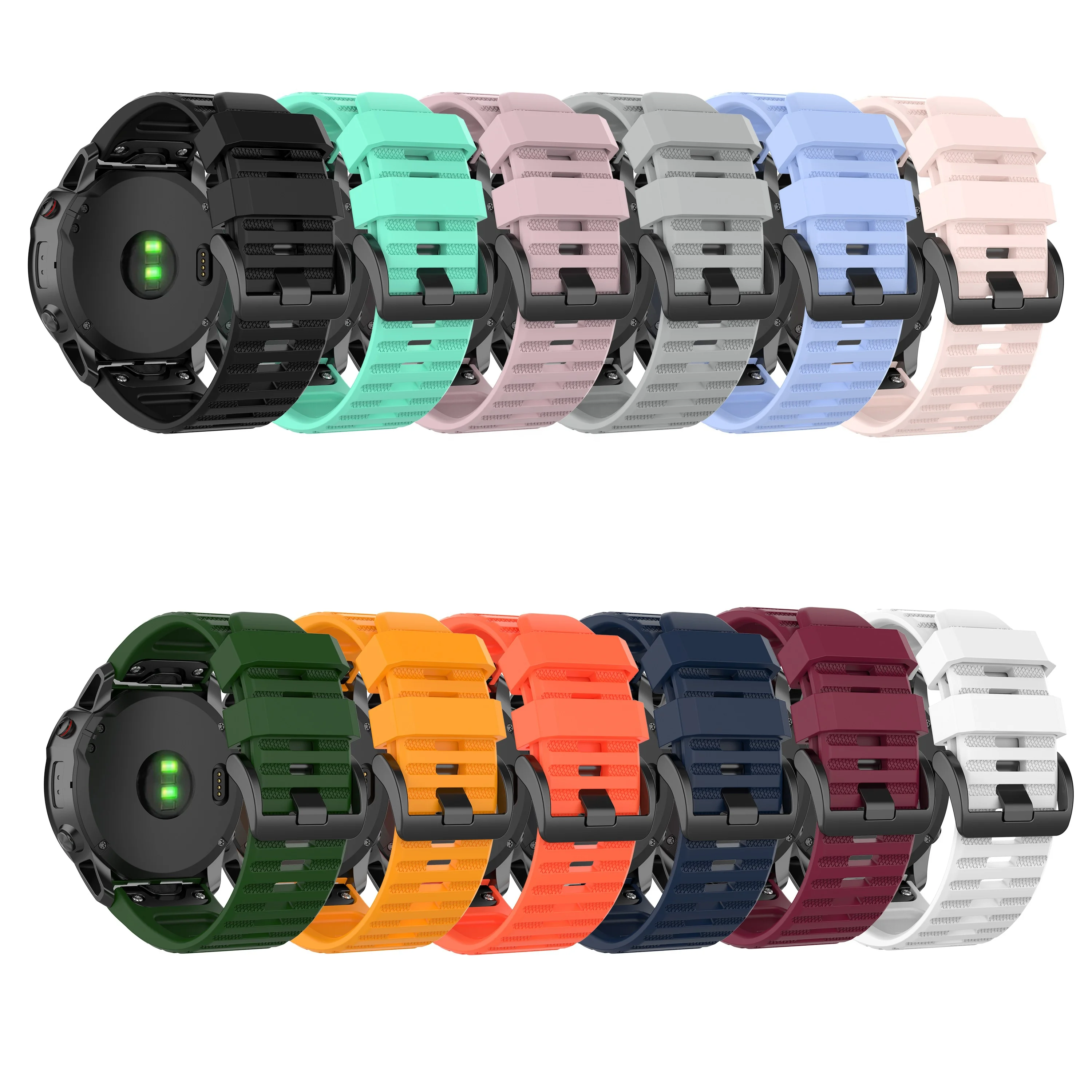 Силиконовый ремешок для смарт-часов Garmin Fenix 7X 26 мм