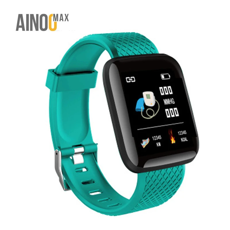 AinooMax Free Shipping  L214 blood pressure monitor smart watch heart rate id116 plus smartwatch with heart rate monitor