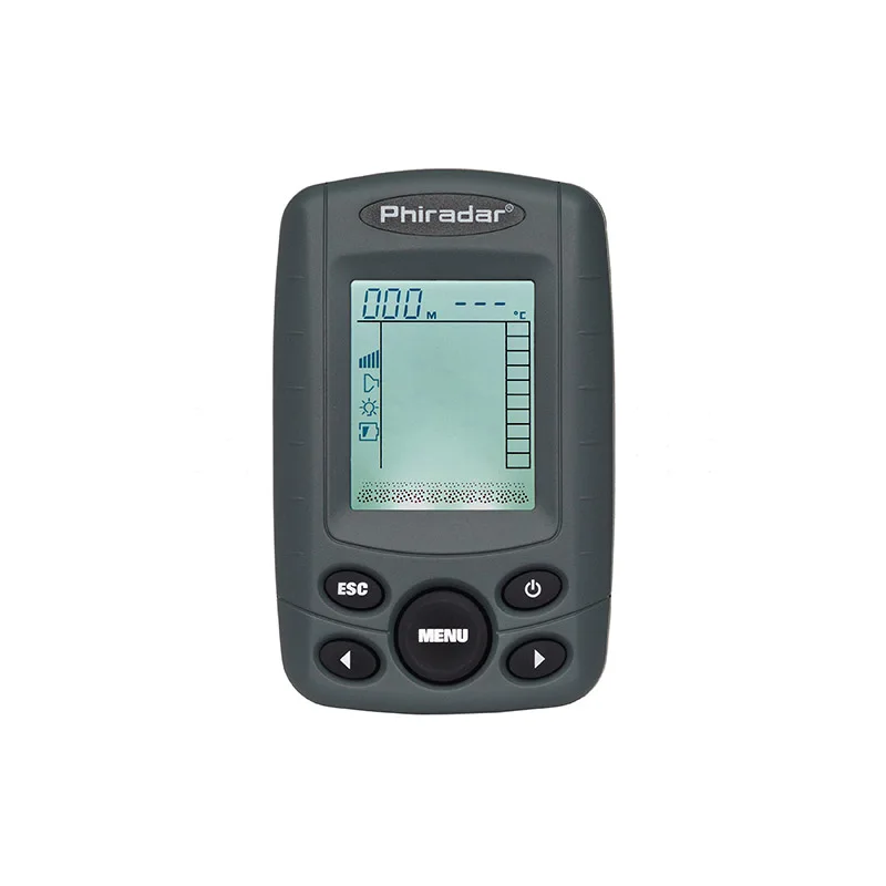 Phiradar Portable wired Fish Finder Ice Fishing Sonar Sounder Alarm Transducer Fishfinder 0.6-100m Fishing Echo Sounder