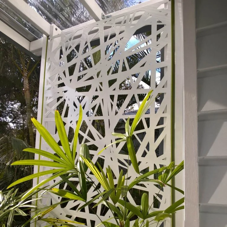 laser cutting decorative privacy home outdoor garden art pattern powder coated aluminum alloy sheet metal fence