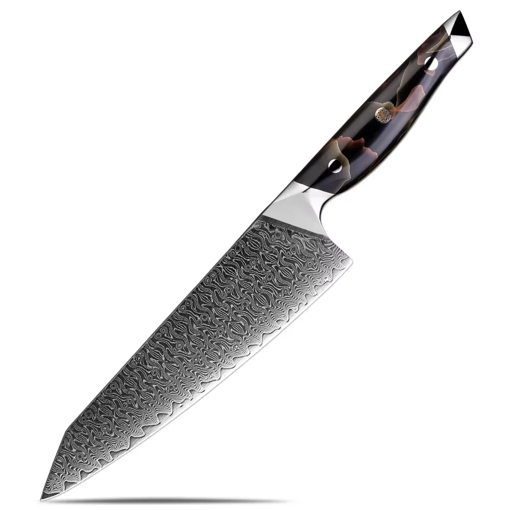 8-дюймовый нож Kiritsuke 67-слойный дамасский из стали Santoku острый бытовой для суши рыбный сырый кухонный инструмент приготовления пищи
