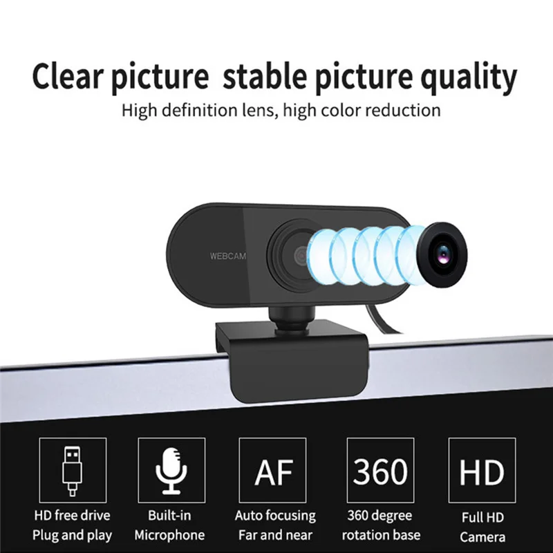 HOT 1080P/2K  Mini web camera PC USB Webcam for Video Conferencing, Recording, and Laptop Studying