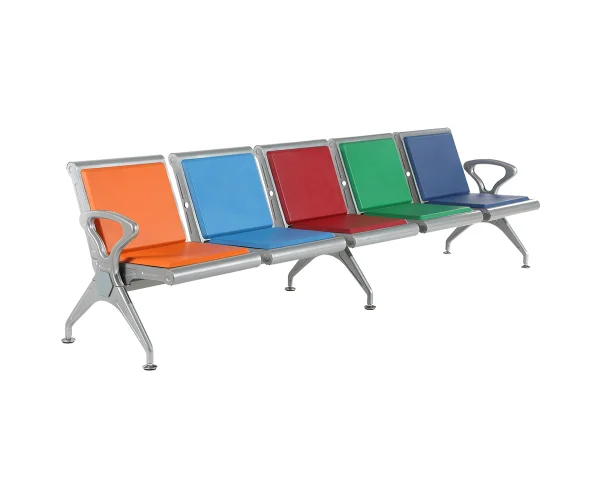 Modern commercial office furniture PU 3-5 seats long bench airport hospital chair