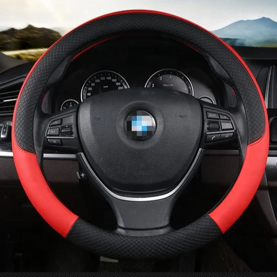 
High Quality PVC PU Leather Car Steering Wheel Cover for Women and Men 
