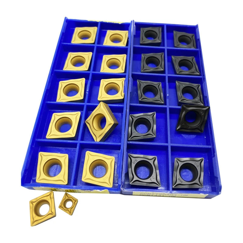 Diamond shaped NC turning blade CCMT09T304 carbide inner hole turning blade machining steel lathe