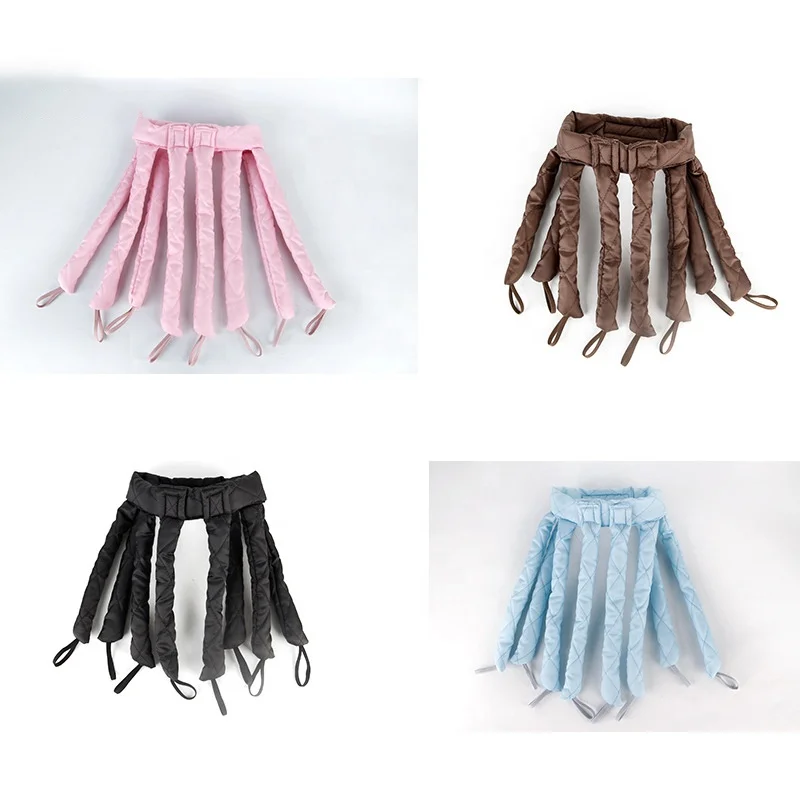 2022 New Arrival heatless curling rod headband Silk sleeping Hair Roller Wave Hair Curls with scrunchies silk Hair Curler