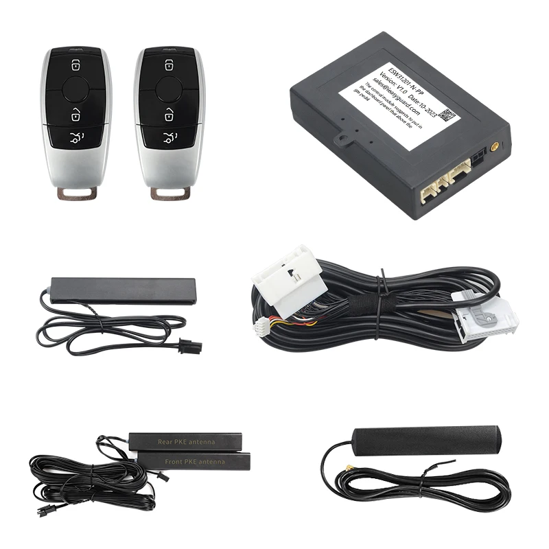 EASYGUARD Smart Key PKE kit Passive Keyless Entry System Fit for Benz FBS4 with Factory OEM push start button & comfort access