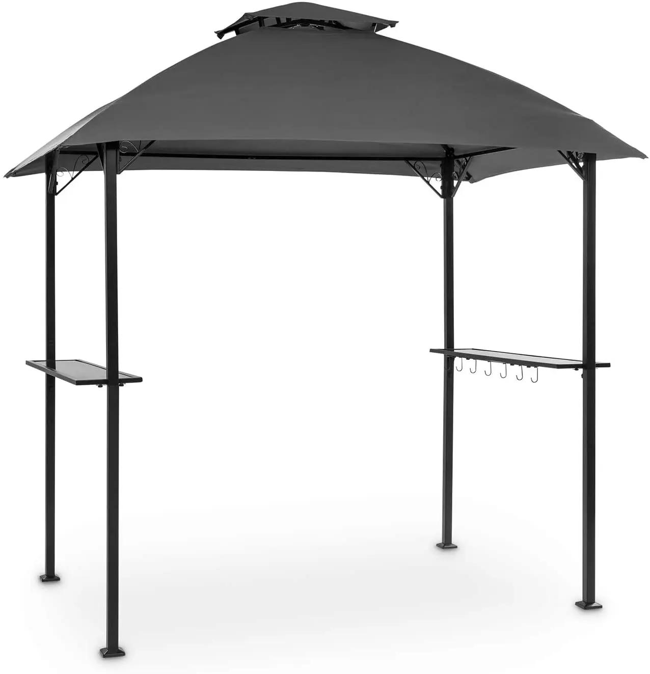 Outdoor Hardtop BBQ Grill Gazebo Awning Shelter Pavillon with Shelving Bar