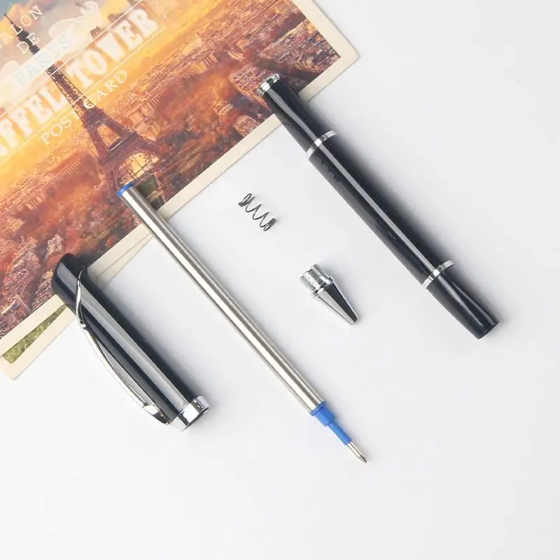 High quality personalised metal roller pens metal pen triangle pen gift box with custom logo