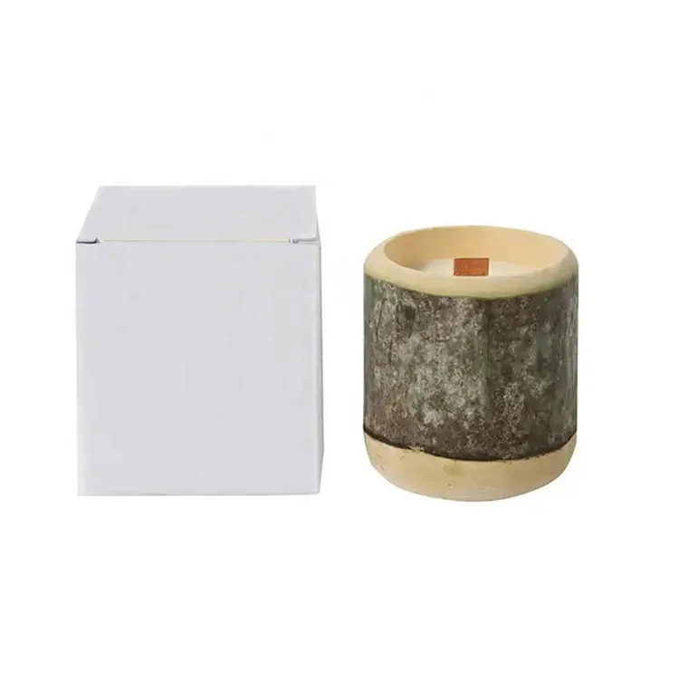 Оптовая продажа Роскошные Ароматические свечи соевый воск для ванной и столовой Декор хлопчатобумажная фитиль Свеча в баночках из натурального бамбука