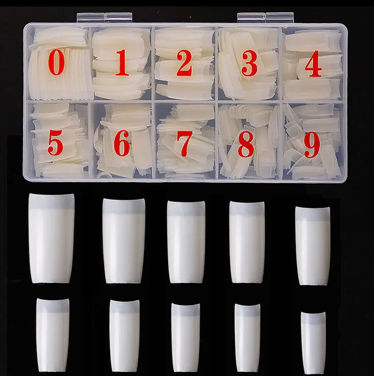 Профессиональный 500 шт./кор. 500 шт./кор. искусственные накладные ногти, полного покрытия, накладные ногти акриловый прозрачный маникюрный капсулы для французского маникюра